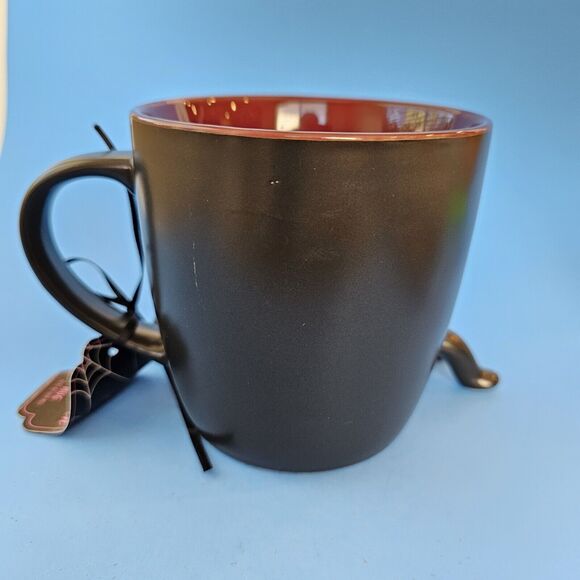 Mug Spider Legs Halloween Spoopy Derpy Black Large - Picture 4 of 9